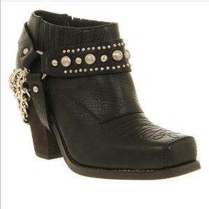 Jeffry Campbell ankle moto boots. Genuine leather.